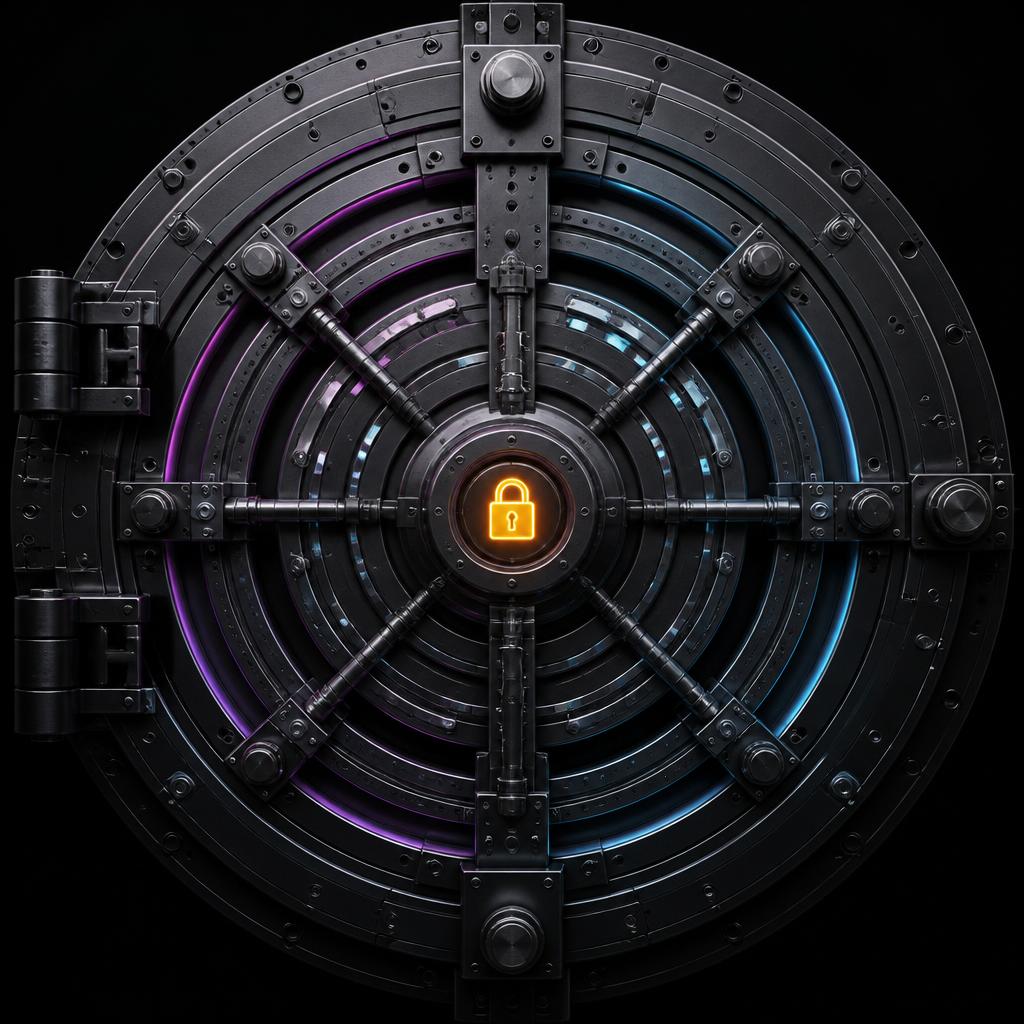 A sealed vault door
